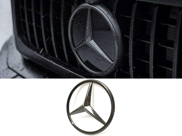 Carbon Front Emblem Grill Star Grille Badge for W463 G-Class Mercedes